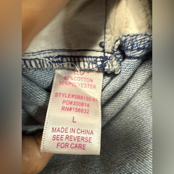 So Me Blue Denim Button-Front Midi Skirt 0113 - Picture 9 of 10